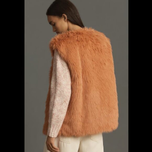 Brand New Anthropologie Faux-Fur Midi Vest - Picture 2 of 3